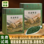 高山老树云雾英德绿茶浓香型炒青绿茶明前新茶嫩芽回甘耐泡一斤