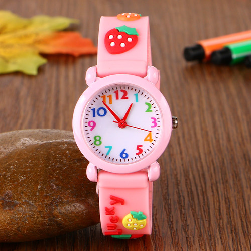 果冻可爱儿童卡通草莓手表
