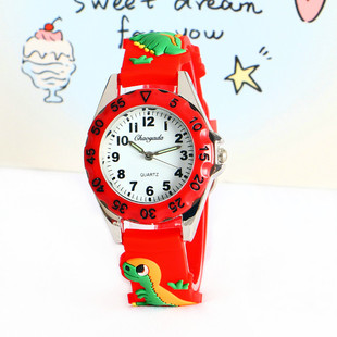 夜光卡通恐龙儿童手表小学生潮流简约硅胶带男童防水小学生男孩表