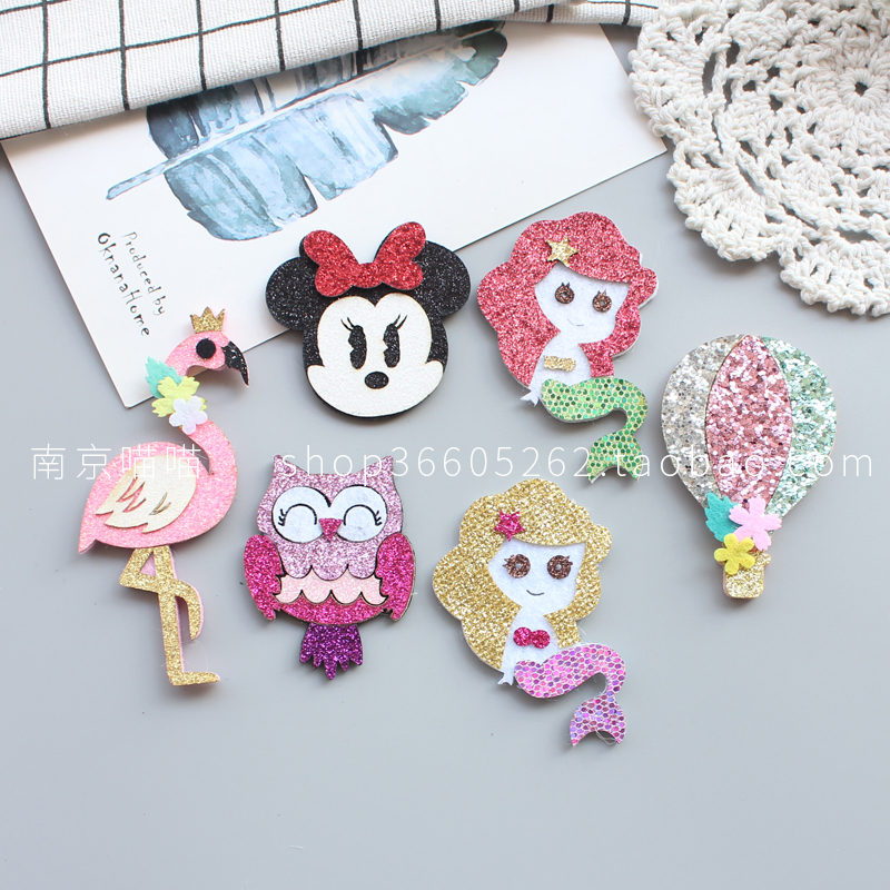 闪粉无纺布水果西瓜火烈鸟亮片