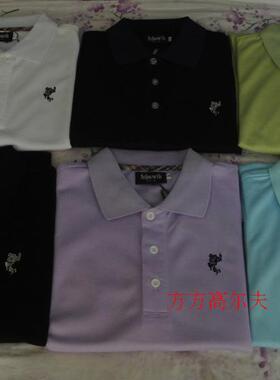 断码价新款Ashworth雅狮威全棉男款高尔夫服装衣服T恤短袖运动衣