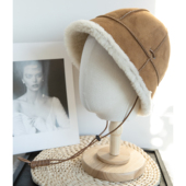 羊毛真皮 LEMAER乐玛尔 澳单100%WOOL 皮毛一体保暖皮草女渔夫帽