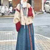 凤台曲原创汉服 汉服通勤日常 改良女冬款 流年 晋制加绒袄交领衫