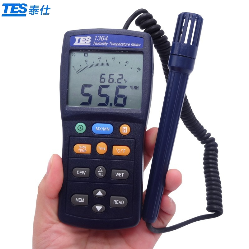 台湾泰仕TES-1364温湿度记录仪 TES-1365工业手持式温湿度检测仪