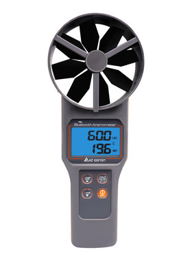 衡欣AZ89161/AZ89191带蓝牙便携式风速仪风速计通风管道风速检测