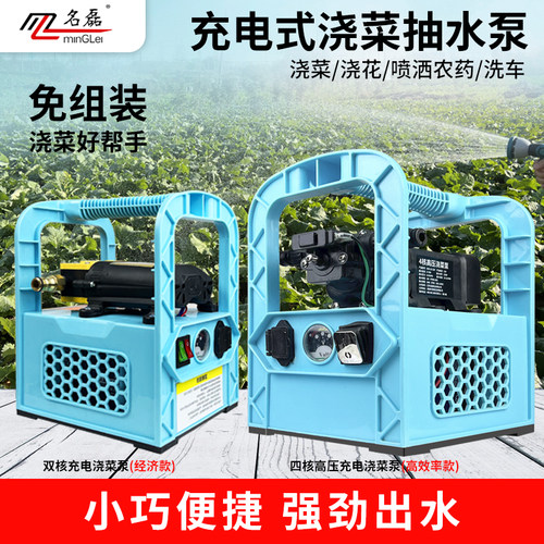充电便携式水泵家用户外浇菜浇花自动抽水机小型农用吸水洗车打药 - 封面
