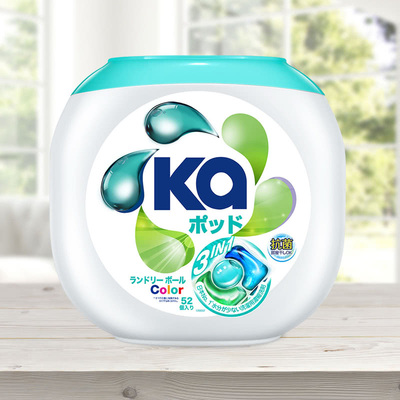 王子Ka3合1洗衣凝珠52粒832g护色抑菌衣物清洁日本进口山姆同款