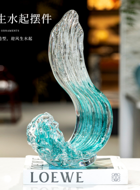现代简约玄关琉璃装饰品摆件客厅