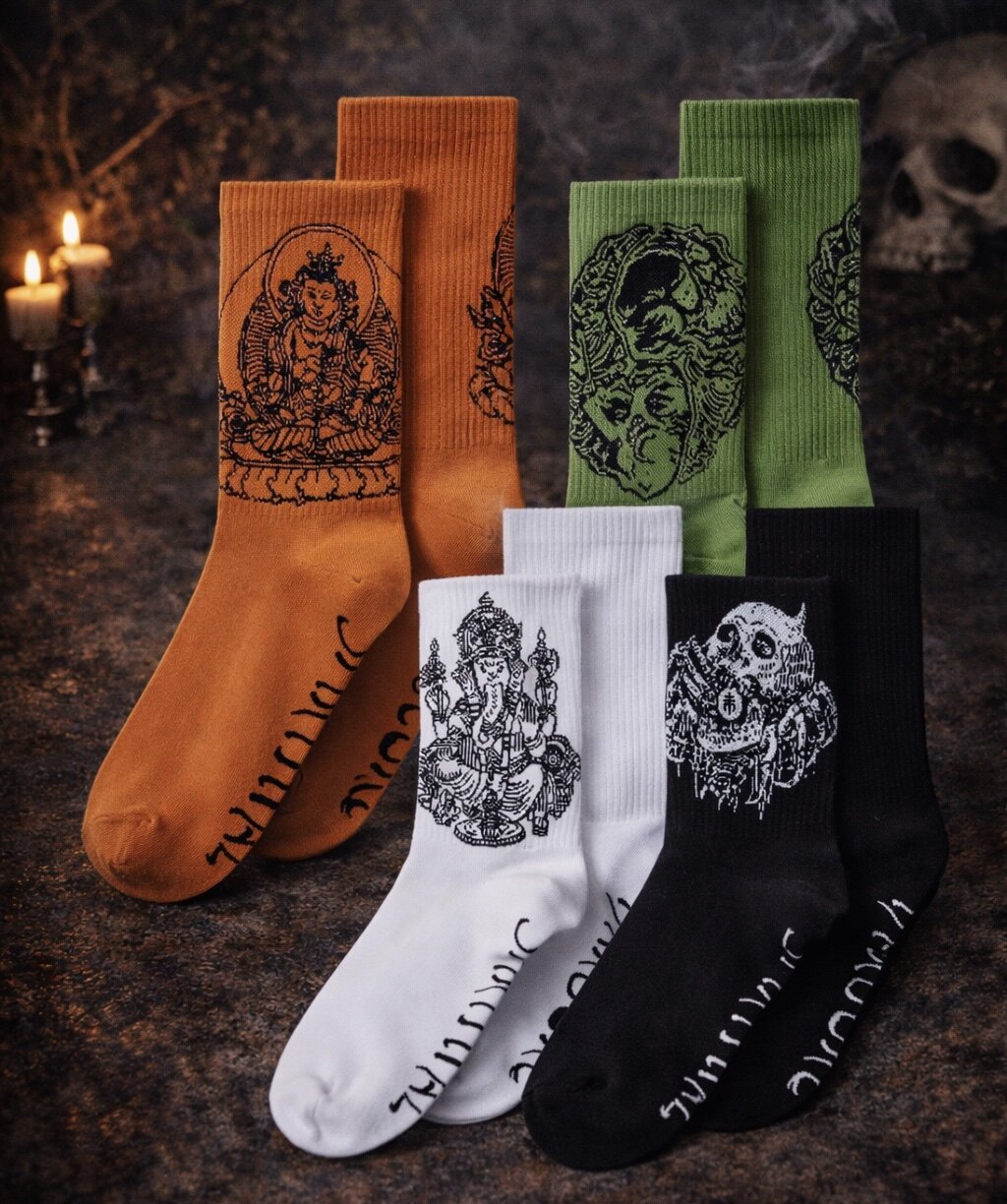 原单DD家袜子男长袜潮ins潮牌中筒女情侣街头滑板复古小众袜子