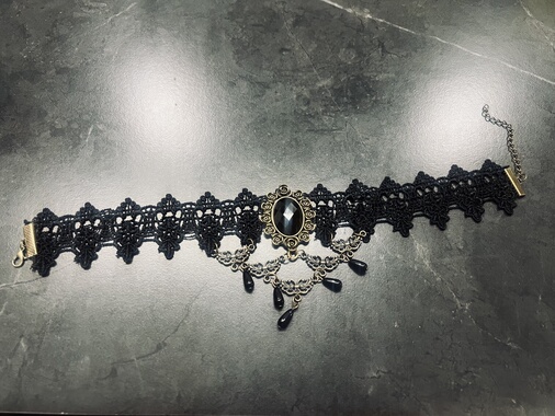 清货 原单暗黑哥特朋克摇滚街头蕾丝花边维多利亚项链颈链锁骨链