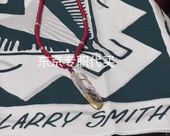 全新 国现 老红琉璃珠先金雨覆羽项链套组 Smith 盒卡齐 Larry