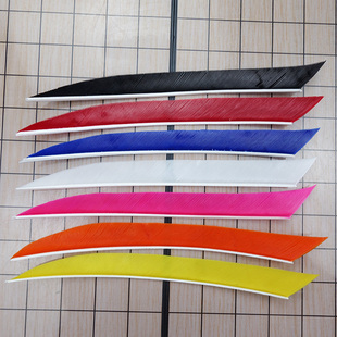 弓箭羽火鸡羽真羽毛传统反曲弓碳箭玻纤箭竹木箭铝箭支刀羽翼配件