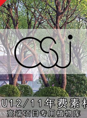 Lumion景观场景原创年费植物2023/12/11版本素材扩展库CSJ