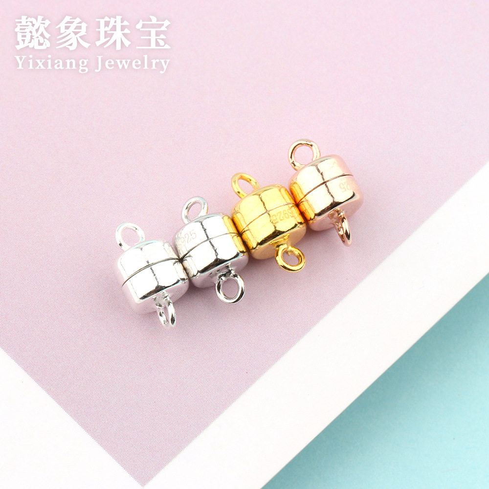 S925纯银圆柱形银扣磁铁扣珍珠扣手工串珠手链项链扣子银饰,饰品/流行首饰/时尚饰品新,扣,淘宝优惠券,粉丝福利购,淘宝优惠卷