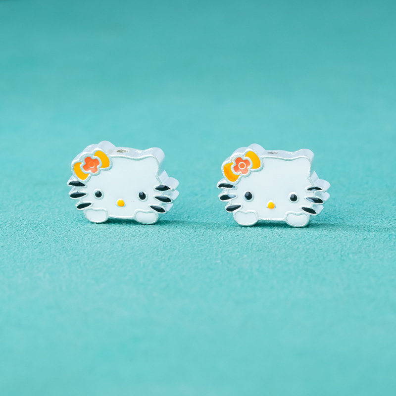 s990足银滴胶可爱卡通kitty猫隔