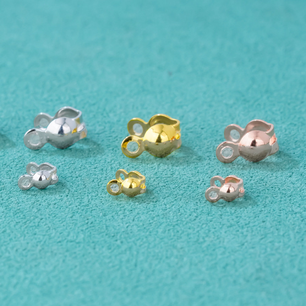 s925纯银包扣豆仔扣双耳双边扣收尾贝壳扣diy手链项链珠链配件,饰品/流行首饰/时尚饰品新,扣,淘宝优惠券,粉丝福利购,淘宝优惠卷