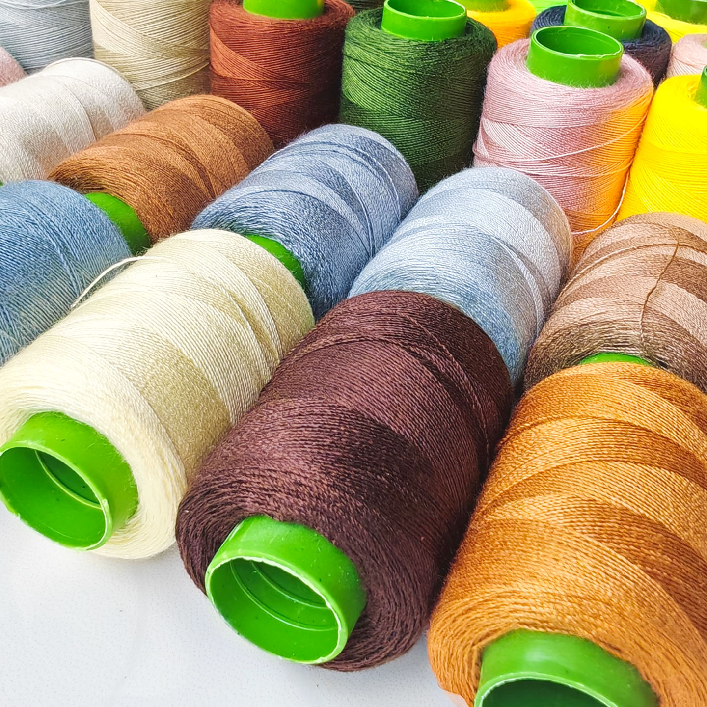 手工缝衣缝纫机修补订彩色线军绿