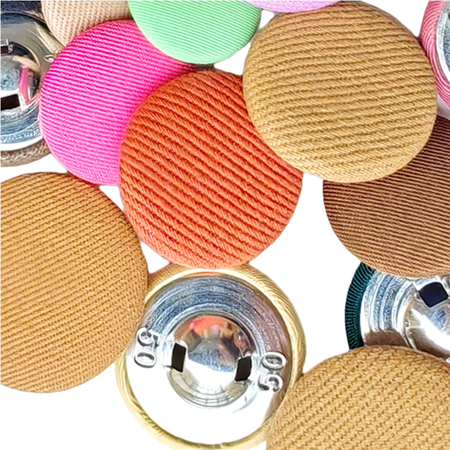 墨绿色纽扣子男女西装大衣服外套雾霾蓝灰儿童衬衫百搭圆形包布扣