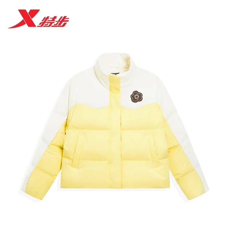 特步女立领羽绒服冬季新款保暖