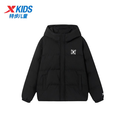 特步儿童羽绒服男大童2025冬季新款加厚保暖连帽外套675425194349