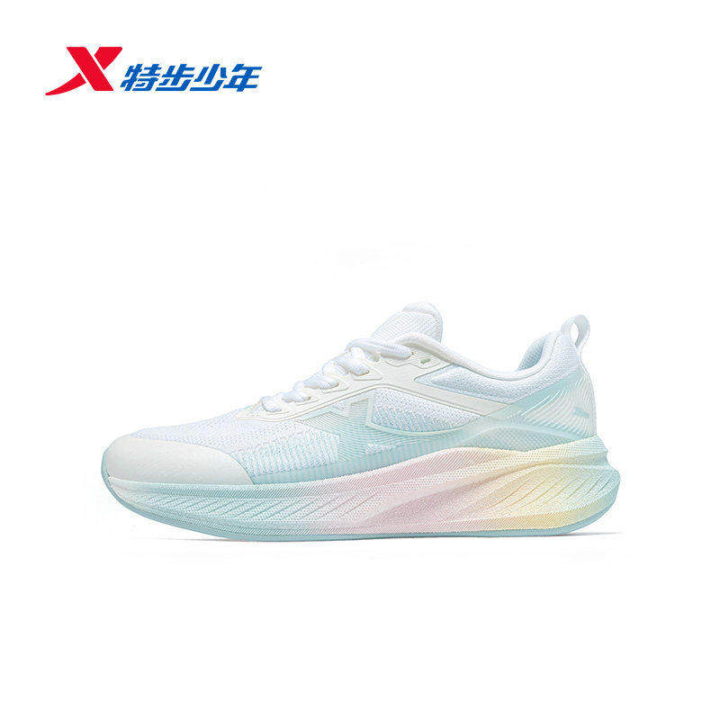 特步儿童跑步鞋女大童2026春季款软底轻便舒适运动鞋674114114040