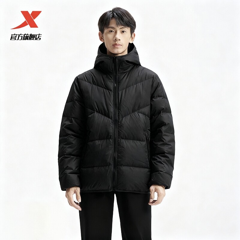 特步羽绒服男外套2025冬季新款