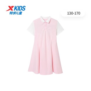 女中大童修身 跑步連衣裙675224914134 新款 特步兒童連衣裙2025夏季