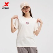 透气针织衫 特步短袖 圆领宽松半袖 新款 976328010202 T恤女2024夏季