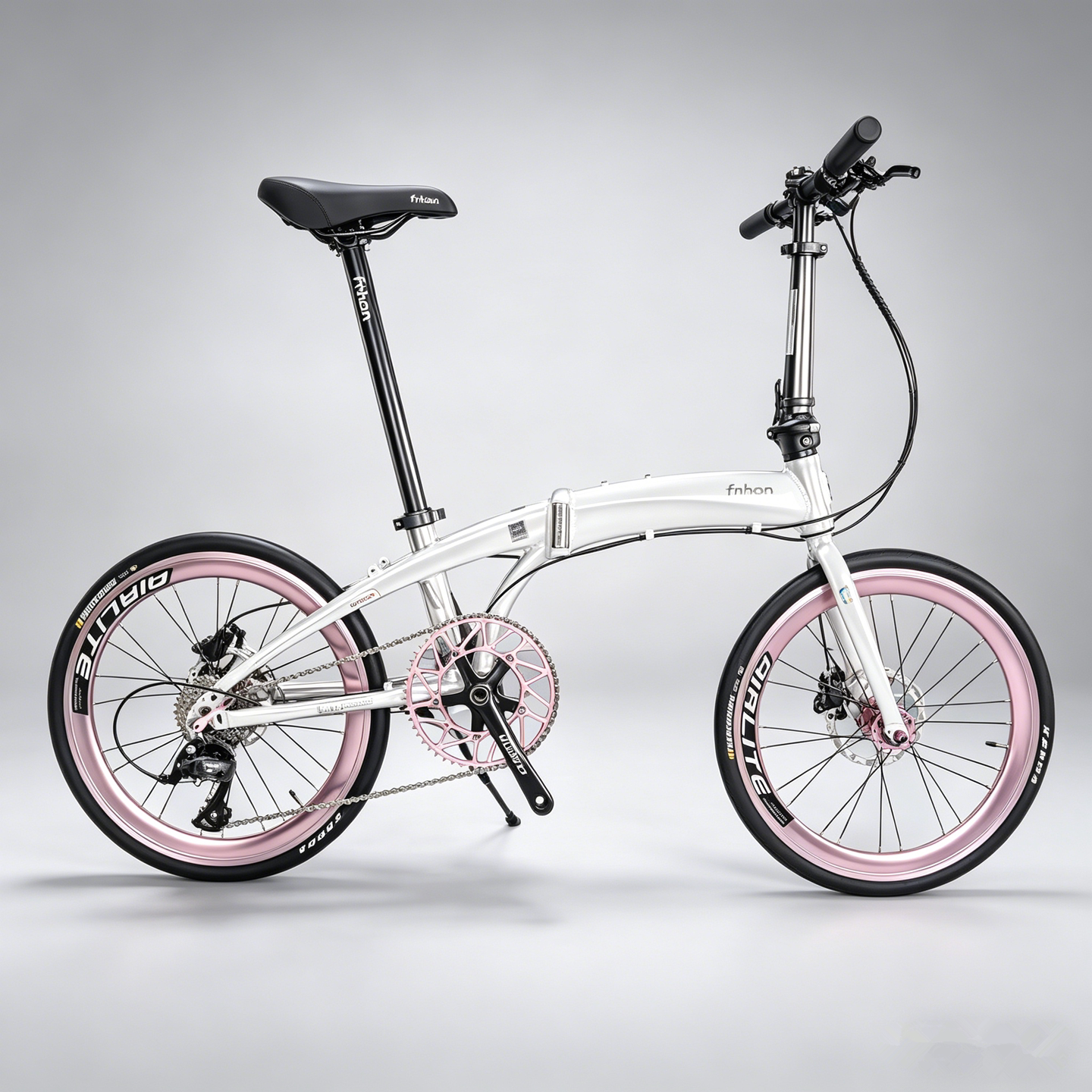 Fnhon风行折叠车推荐DG2018海豚车架碟刹铝合金新款紫罗兰9速10速