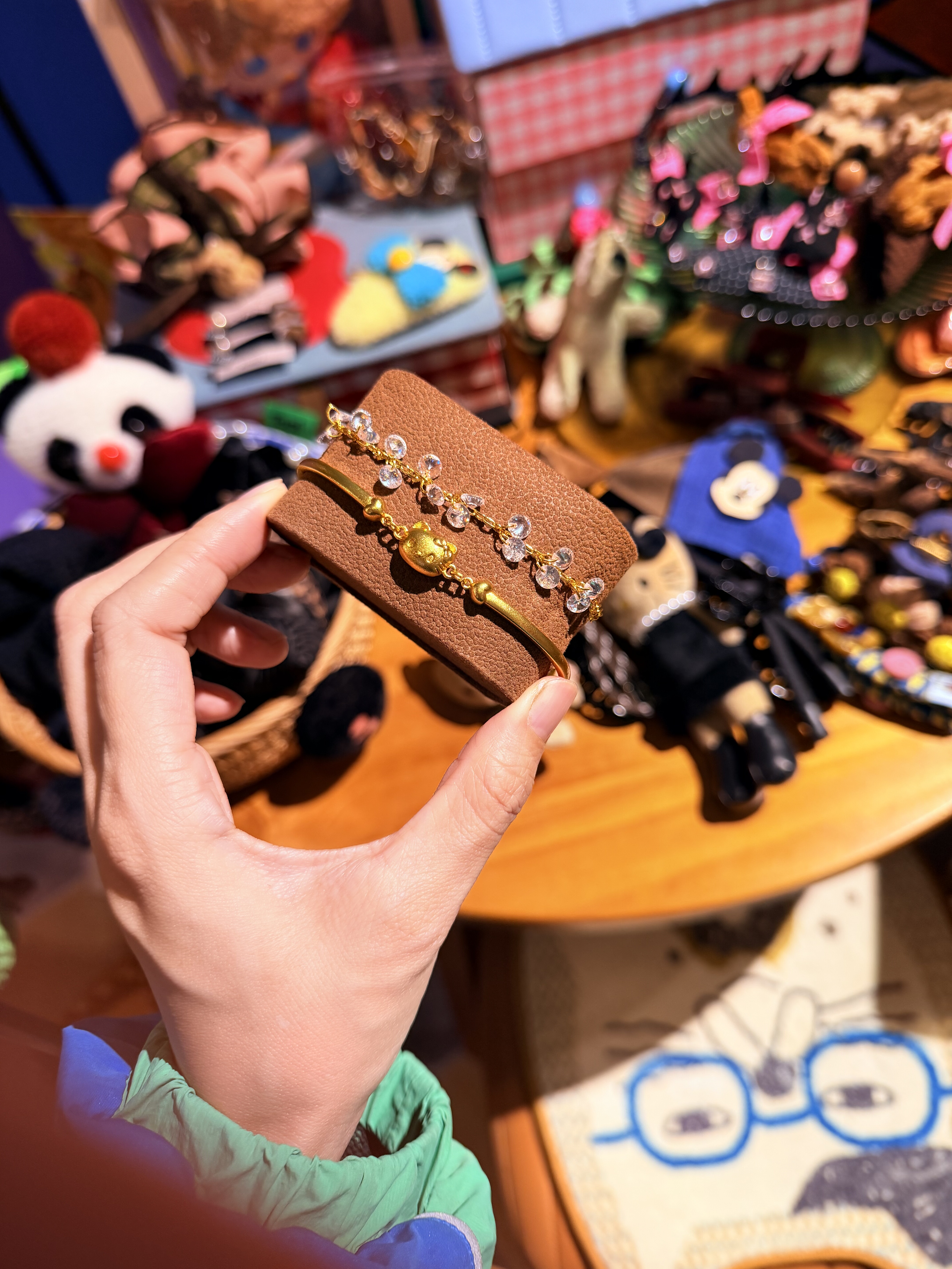 新款可爱沙金hellokitty手镯闪钻缠绕沙金手链