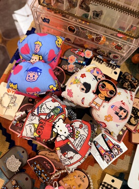 小众超大胖嘟嘟充棉蝴蝶结抓夹香蕉夹小玉kitty原田治系列显脸小