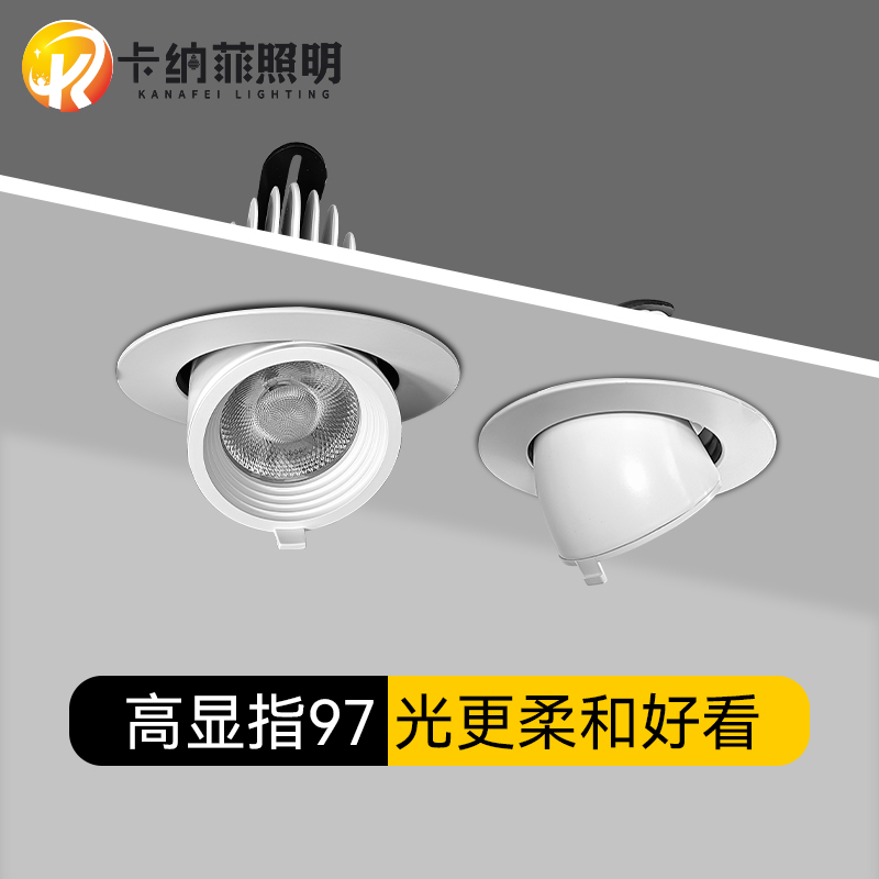 卡纳菲cob象鼻灯嵌入式射灯