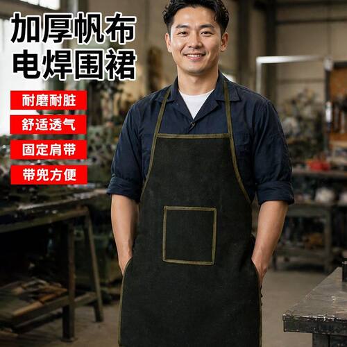 加厚耐磨帆布防尘劳保围裙