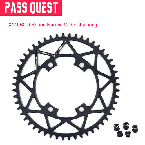 PASS QUEST 110BCD公路车单盘盘片正负齿盘R2000  R3000 4700 105