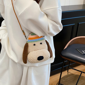 可爱卡通小狗毛线编织钩织帕恰狗