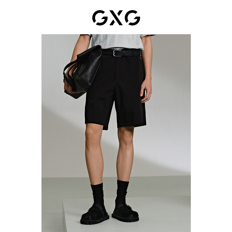 GXG男装 商场同款舒适棉西装短裤修身休闲短裤 24年夏G24X222026