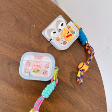 维尼熊海绵宝宝适用苹果airpods4耳机壳第4代airpods pro二代保护套air4降噪蓝牙耳机套可爱3新款软硅胶2一代