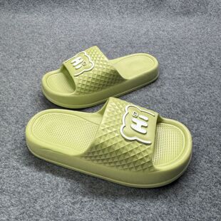 新款厚底柔软防滑居家室内拖鞋女夏季拖鞋简约浴室拖鞋男女情侣款