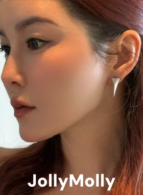 JollyMolly原创设计925银轻奢礼物送闺蜜精致百搭重工三角耳钉