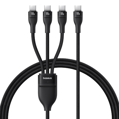 倍思适用苹果16e华为数据线三合一iPhone15充电线一拖三PD100W快充ctoc口车载双typec手机ipadair平板笔记本