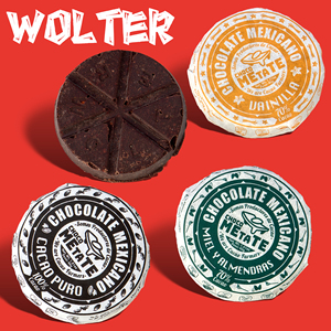 墨西哥进口Wolter纯天然可可脂圆饼型黑巧克力热可可冲饮零食