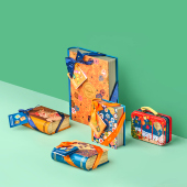 意大利进口高端VENCHI 闻绮黑巧克力牛奶铁书礼盒装 七夕送礼零食