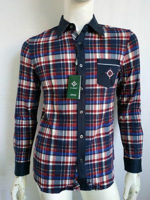 春季休闲修身款针织衬衫