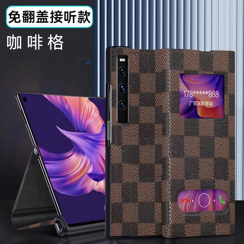 适用于新款华为MateXS2手机壳折叠屏mate xs2纳帕皮纹保护套电镀超薄翻盖式meteXs典藏版真皮外壳XS全包防摔
