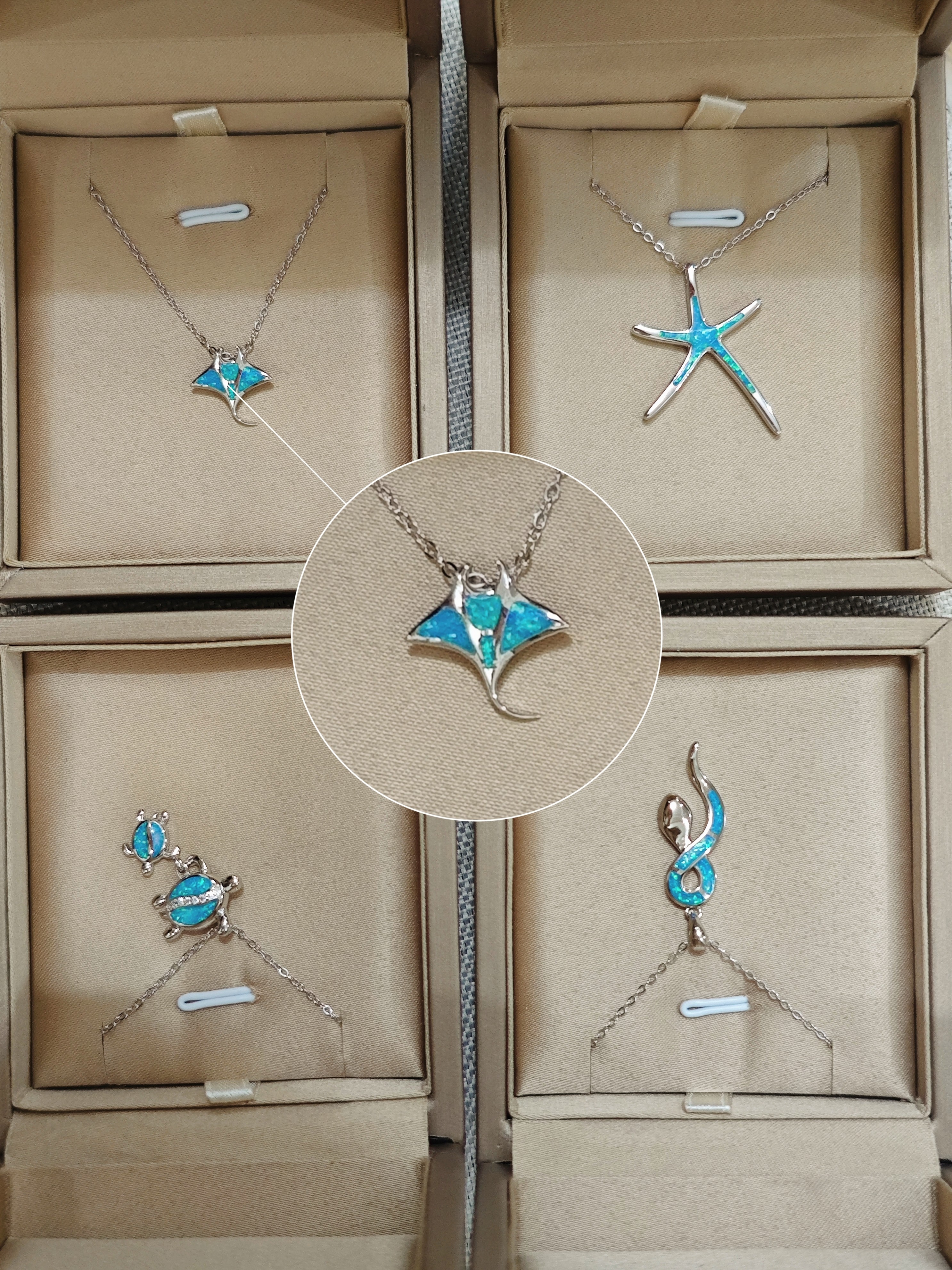 Maldives Manta Ray Necklace S925 Silver Airport Style - Product image 2