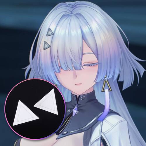 鸣潮莫宁发夹MORNYE耳坠三角亚克力发饰cosplay道具