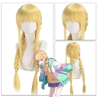 学园偶像大师藤田琴音COS假发金黄色双马尾麻花辫毛胚言音同款