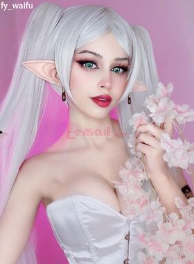 漂流假发 葬送的芙莉莲Frieren银灰白虎口夹双马尾cosplay假发