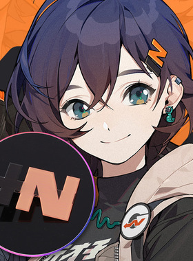 玲COSPLAY发饰黑橙色N字发夹发卡绝区零手游米哈Belle妹妹女主角