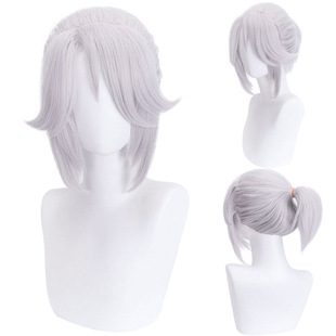 漂流假发 ALORANT JETT 杰特 cosplay假发 银白造型马尾短发假毛